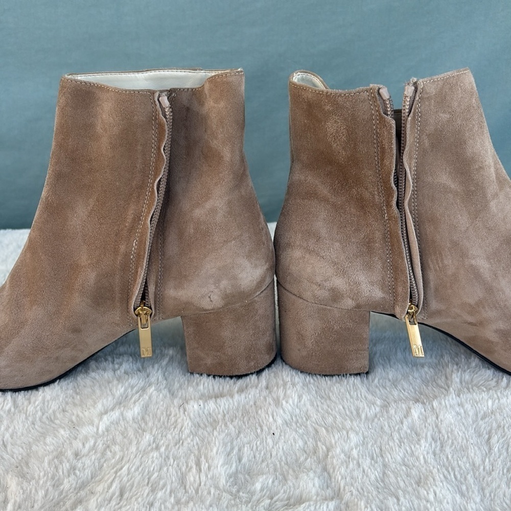 BRUNO MAGLI GUC VINNY SUEDE BOOTIE EU 39.5 ANKLE TAN LUXURY ZIP - Picture 10 of 12